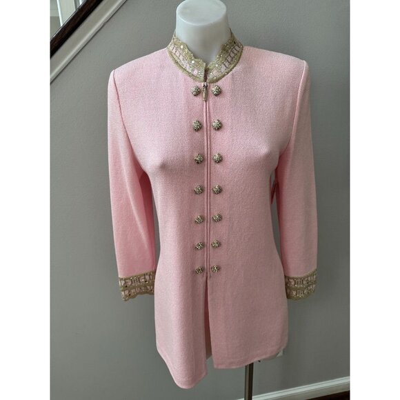 St. John Jackets & Blazers - NWT St John Knit Pink Embellished blazer size 2